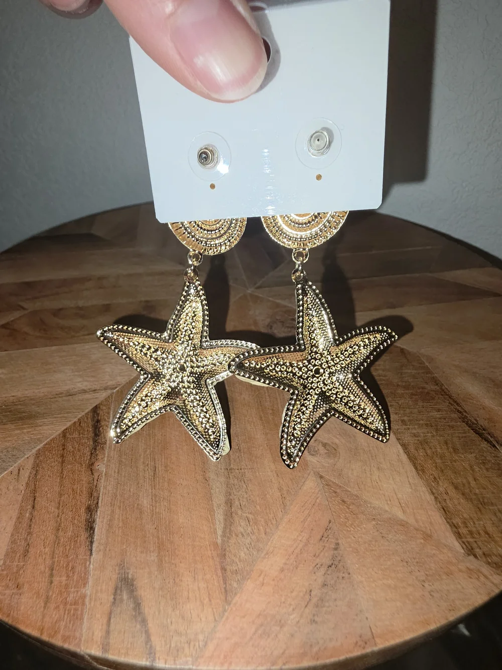 Rafia Star & Seashell Statement Drop Earrings In Natural With Gold-Tone Accents
